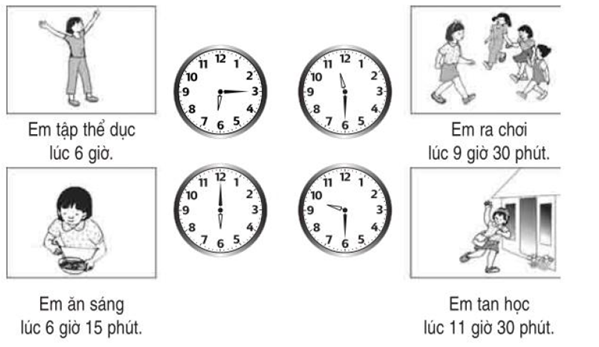 Giải vở bài tập Toán 2 bài 120: Giờ, phút