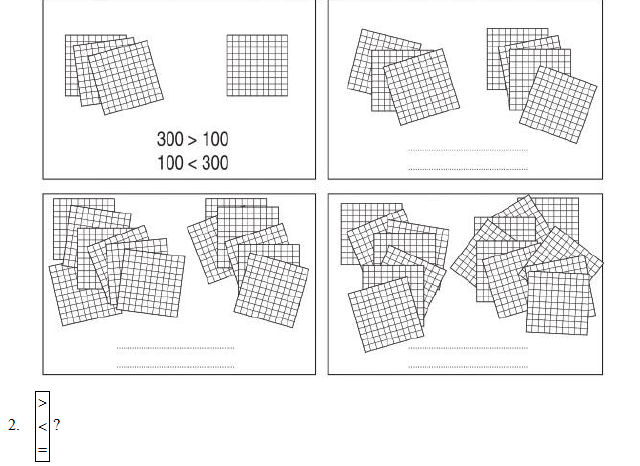 Giải vở bài tập Toán 2 bài 133: So sánh các số tròn trăm