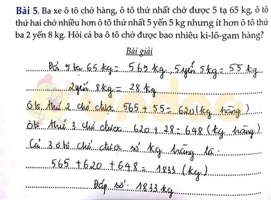 Cùng em học Toán 4 tuần 4 đề 2