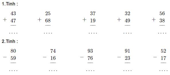 Giải vở bài tập Toán 2 bài 149: Luyện tập chung