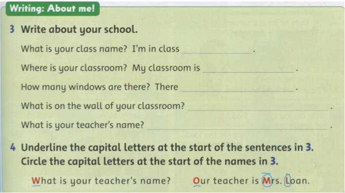 Giải bài tập tiếng Anh lớp 3