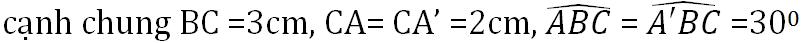 Giải bài tập SGK Toán lớp 7 bài 4: Trường hợp bằng nhau thứ hai của tam giác cạnh - góc - cạnh (c.g.c)