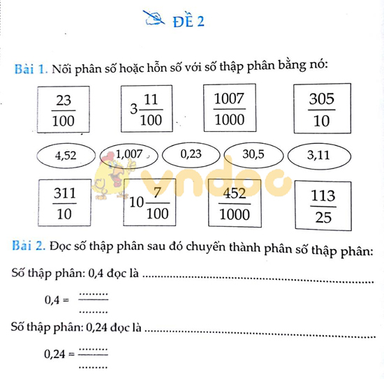 Cùng em học Toán lớp 5 Tuần 7