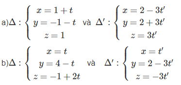 Giải SBT Toán 12 bài 3: Phương trình đường thẳng