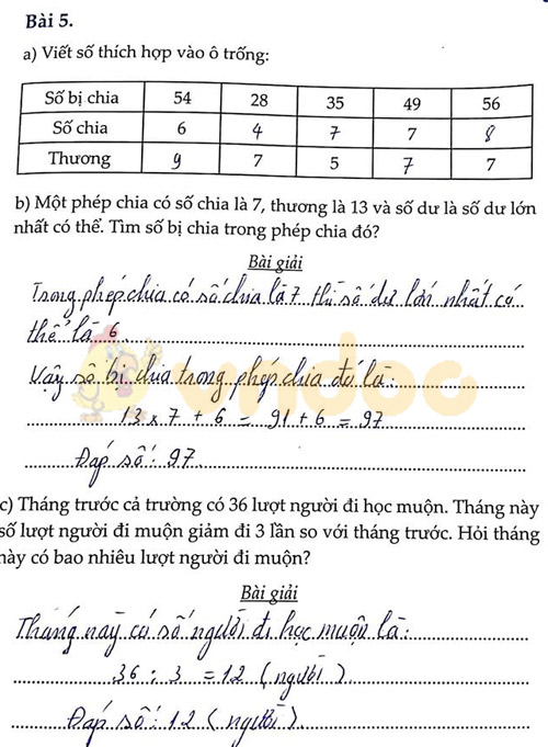 Đề bài Cùng em học Toán Tuần 8 - Đề 1