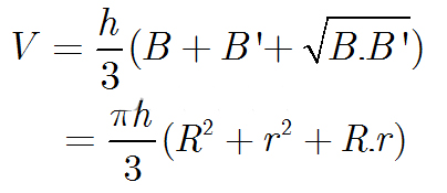 Cách tính thể tích hình nón cụt