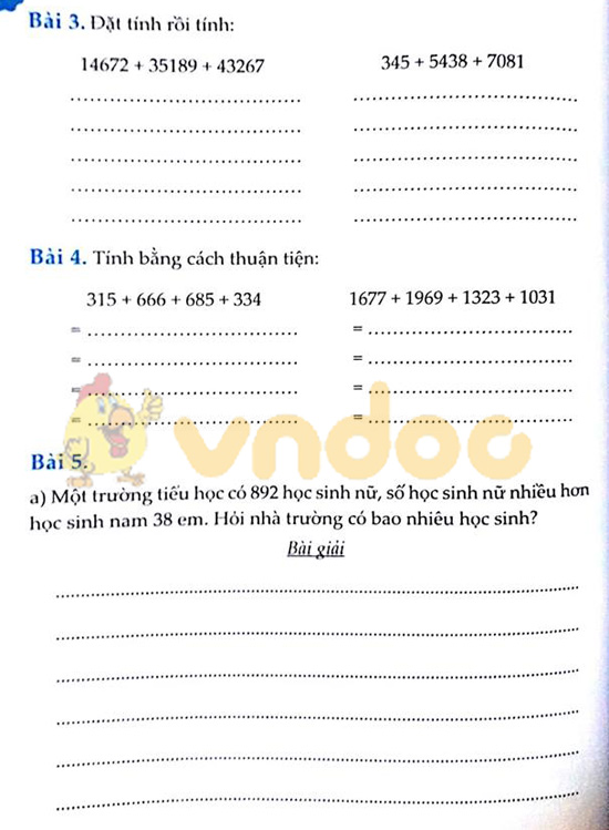 Cùng em học Toán lớp 4 Tuần 7