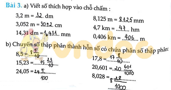 Cùng em học Toán lớp 5 Tuần 8 