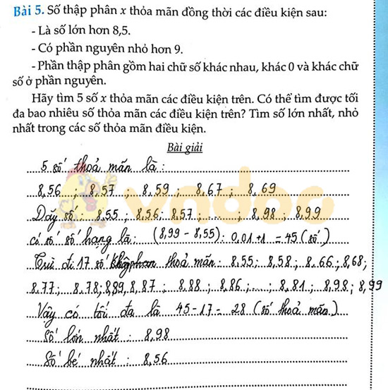 Cùng em học Toán lớp 5 Tuần 8 