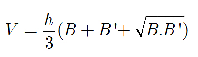 Cách tính thể tích hình chóp cụt