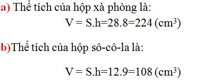 Giải bài tập SGK Toán lớp 8 bài 6: Thể tích của hình lăng trụ đứng