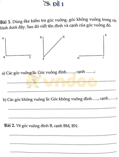 Đề bài Cùng em học Toán Tuần 9 - Đề 1
