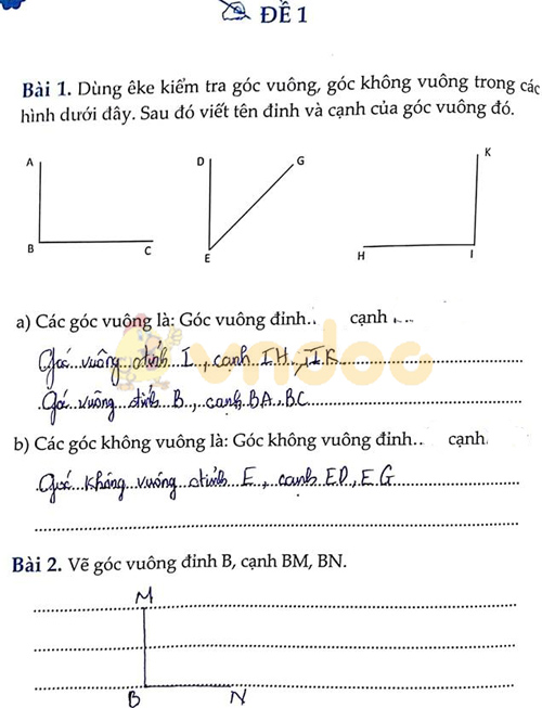 Đề bài Cùng em học Toán Tuần 9 - Đề 1