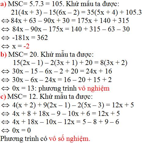 Giải bài tập SGK Toán lớp 8 bài: Phần Đại số - Ôn tập cuối năm