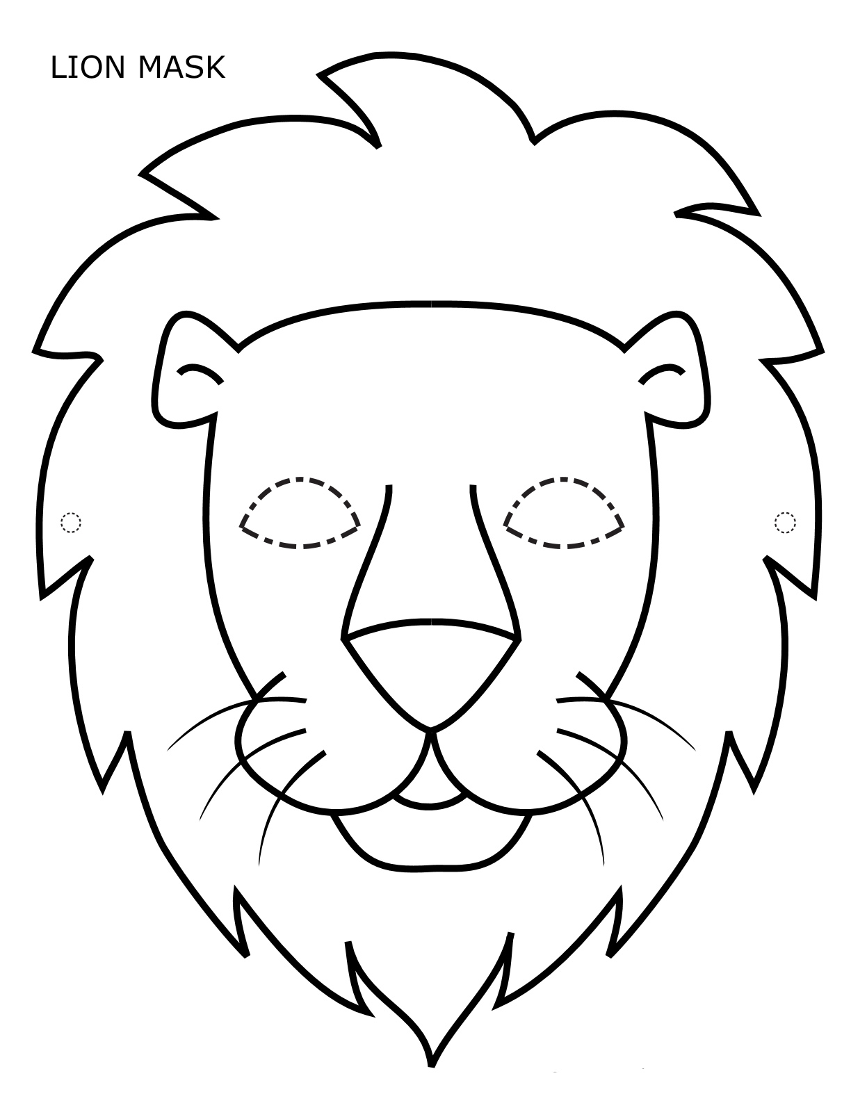 Mẫu mặt nạ hình con sư tử