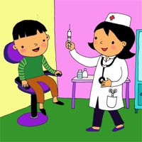 Tranh tô màu chủ đề bác sĩ cho bé nuôi dưỡng ước mơ