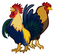 Tranh tô màu con gà