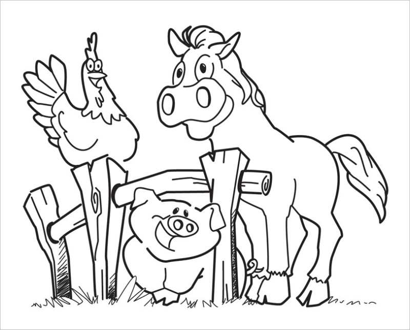 Tranh tô màu con gà trống