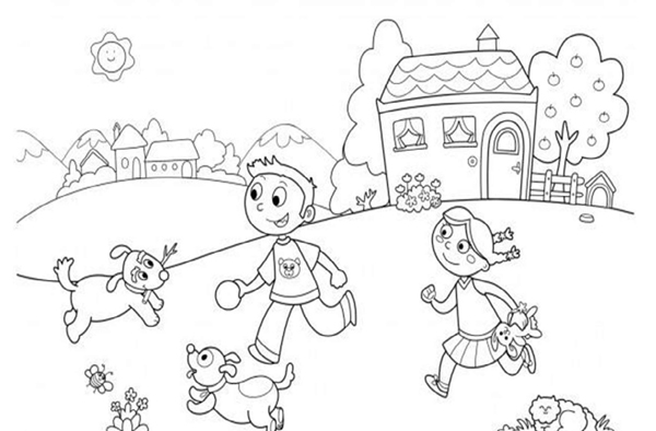 Tranh tập tô trường mầm non