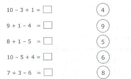 Đề kiểm tra cuối tuần Toán lớp 1: Tuần 18 - Đề 2