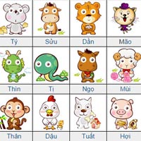Tranh tô màu 12 con giáp dành cho bé