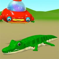 Tranh tô màu con cá sấu cho bé