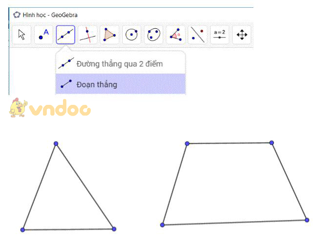Giải bài tập SGK Tin học 8 bài 11: Giải toán và vẽ hình phẳng với GeoGebra