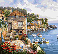 Tranh tô màu phong cảnh cho bé