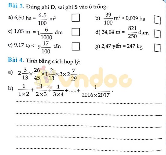 Cùng em học Toán lớp 5 Tuần 9 - Đề 2
