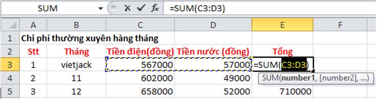 Giải bài tập SGK Tin học 7 bài 4: Sử dụng các hàm để tính toán