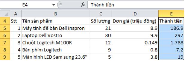 Giải bài tập SGK Tin học 7 bài 6: Định dạng trang tính