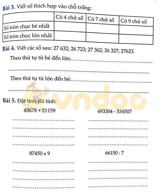 Cùng em học Toán lớp 4: Đề kiểm tra giữa kì 1