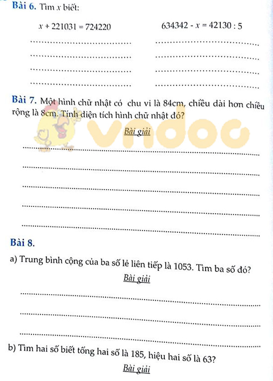 Cùng em học Toán lớp 4: Đề kiểm tra giữa kì 1