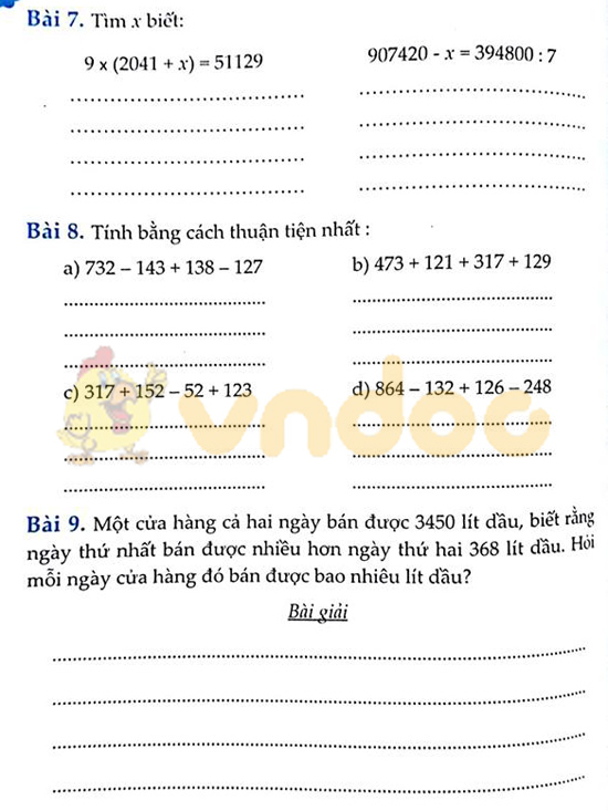 Cùng em học Toán lớp 4: Đề kiểm tra giữa kì 1