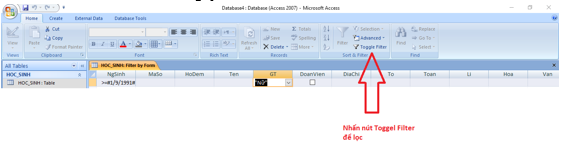 Giải bài tập SGK Tin học 12 bài 5