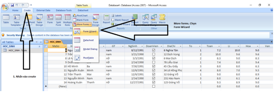 Giải bài tập SGK Tin học 12 bài 6