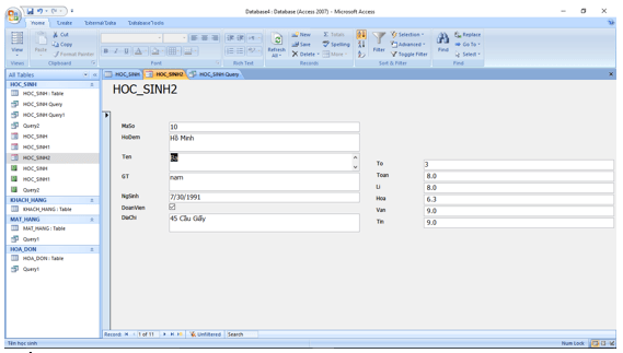 Giải bài tập SGK Tin học 12: Bài tập và thực hành 4