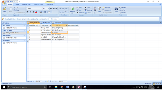 Giải bài tập SGK Tin học 12: Bài tập và thực hành 5