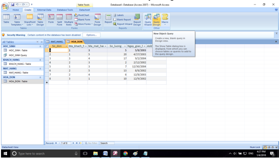 Bài tập và thực hành 7 - Mẫu hỏi trên nhiều bảng