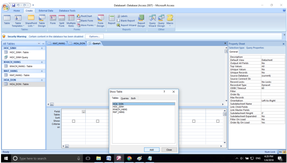 Bài tập và thực hành 7 - Mẫu hỏi trên nhiều bảng