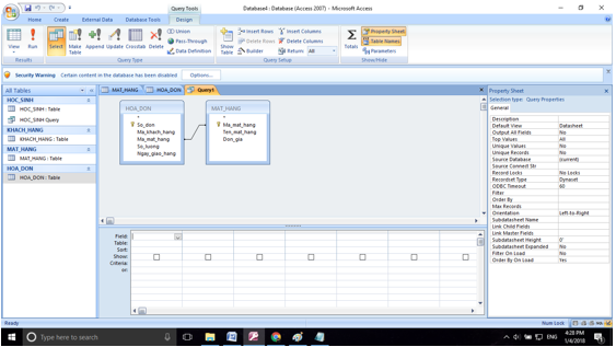 Bài tập và thực hành 7 - Mẫu hỏi trên nhiều bảng