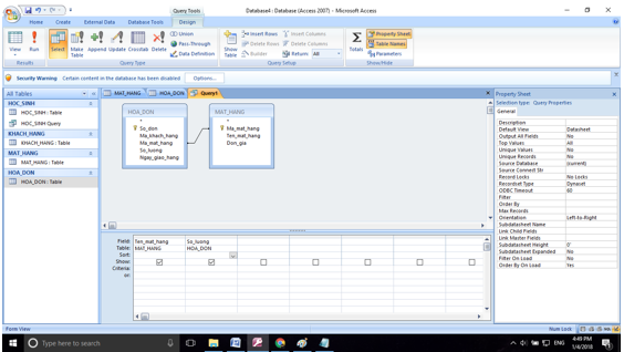 Bài tập và thực hành 7 - Mẫu hỏi trên nhiều bảng