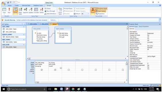Bài tập và thực hành 7 - Mẫu hỏi trên nhiều bảng