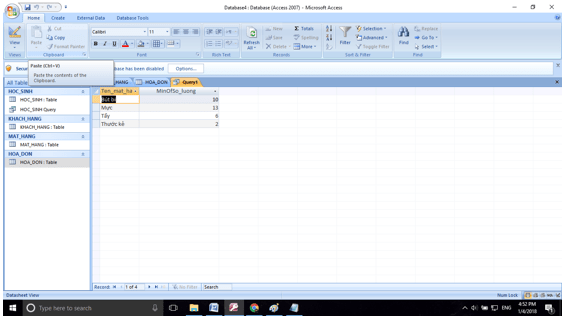 Bài tập và thực hành 7 - Mẫu hỏi trên nhiều bảng