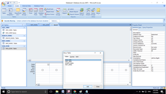 Bài tập và thực hành 7 - Mẫu hỏi trên nhiều bảng