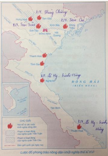 Giải Tập bản đồ Lịch Sử 7 bài 22: Sự suy yếu của nhà nước phong kiến tập quyền (Thế kỉ 16 - 18)