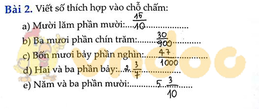 Cùng em học Toán lớp 5: Ôn tập giữa học kì 1