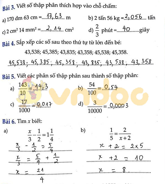 Cùng em học Toán lớp 5: Ôn tập giữa học kì 1