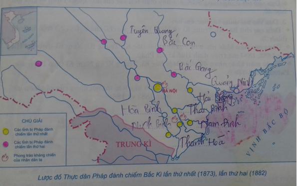 Giải Tập bản đồ Lịch Sử 8 bài 25: Kháng chiến lan rộng ra toàn quốc (1873 - 1884)