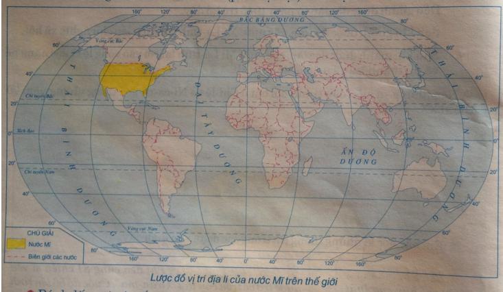 Giải Tập bản đồ Lịch Sử 9 bài 8: Nước Mĩ